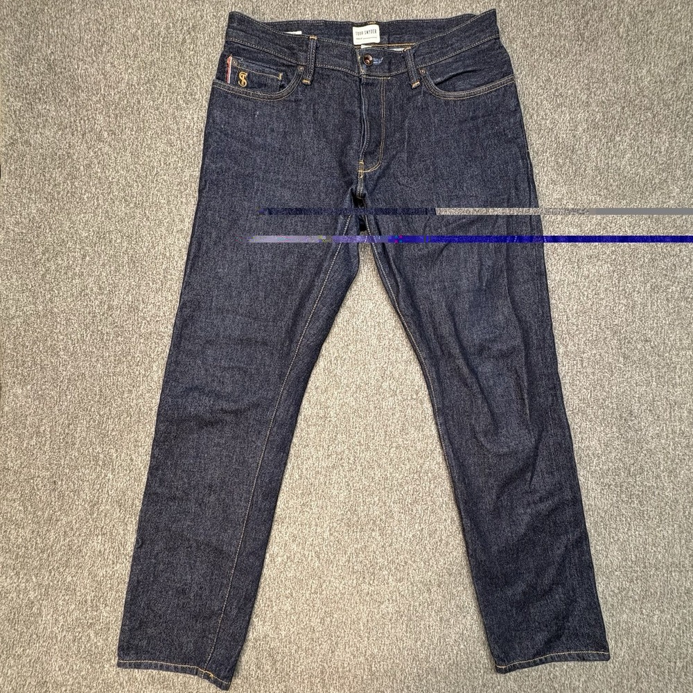 Todd Snyder Jeans Mens 32x30 Selvedge Blue Straight Slim Fit‎ Button Fly Indigo - Picture 2 of 16